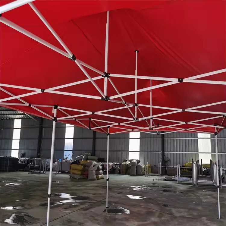 Windproof Red Outdoor Pop Up Tent factory